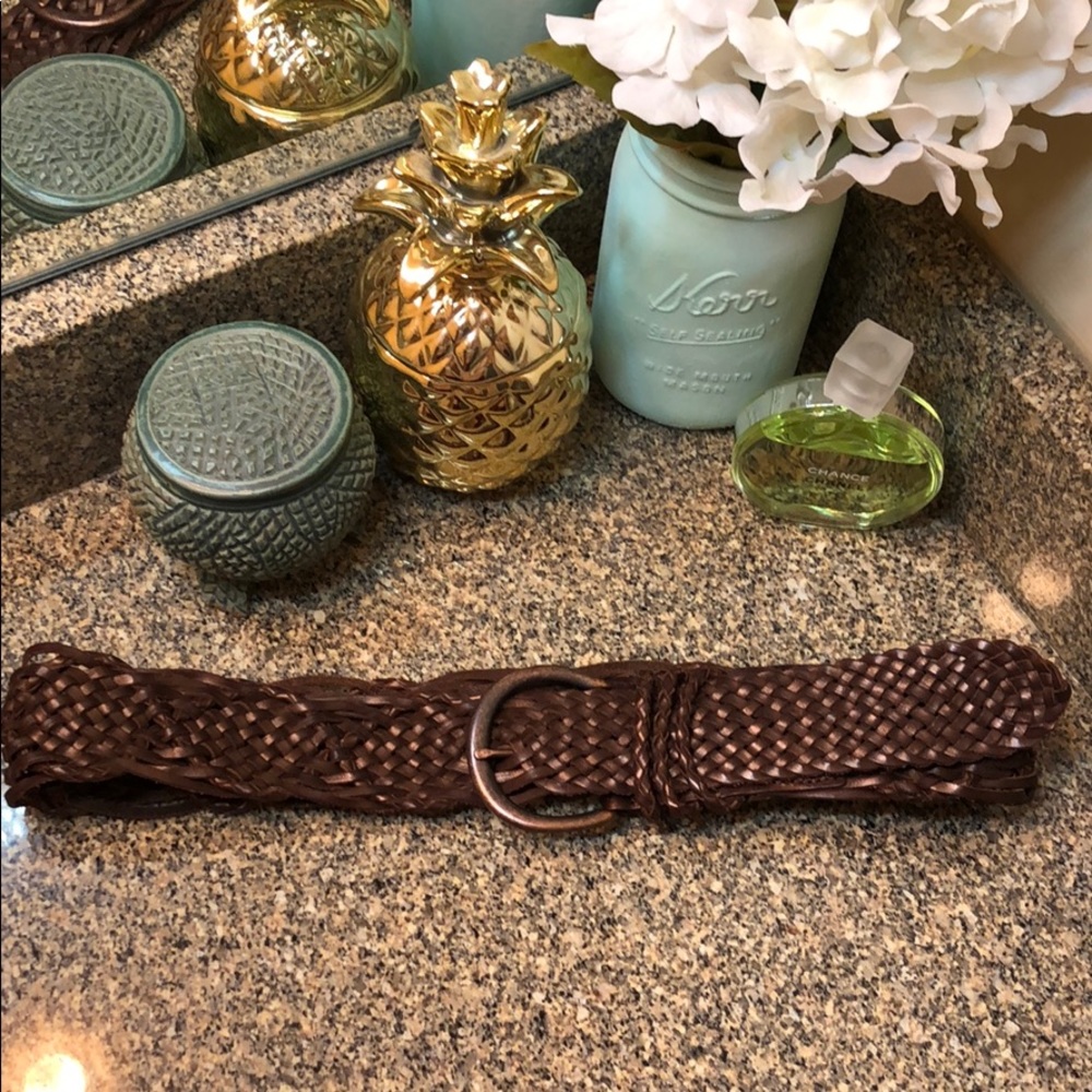 🔻Banana Republic Genuine Leather Brown Braid Belt